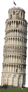 free leaning tower of pisa vector