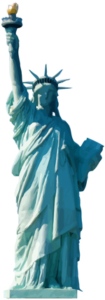 Free vector of the statur of Liberty, New York