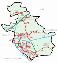 map of north lanarkshire