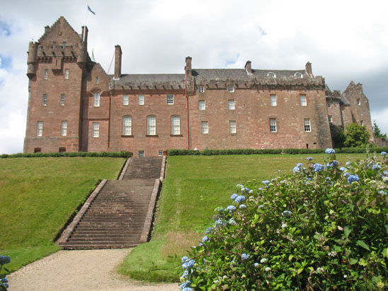 Picture of   Brodick Castle from the front is shown on this page.