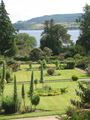 Picture of   A View if Brodick Harbour from Brodick Castle Gardens is shown on this page.