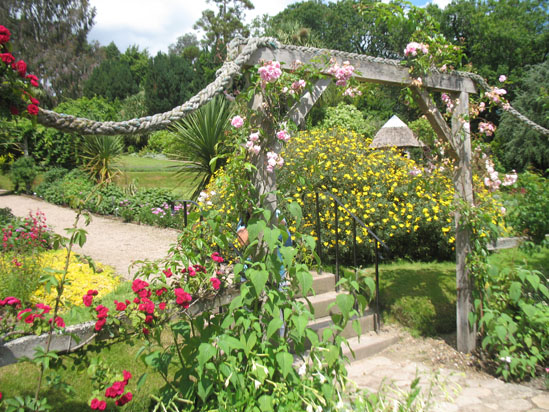 Picture of   Arbor  in Brodick Castle Gardens is shown on this page.