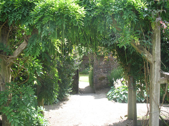 Picture of   The Walled Gardens Exit in brodick castle is shown on this page.