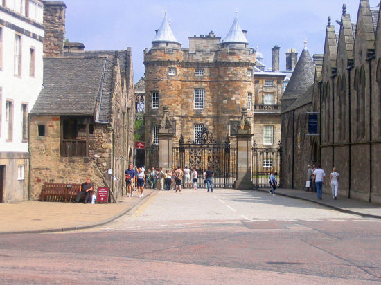 The entrance to Palace of Holyroodhouse, Edinburgh
