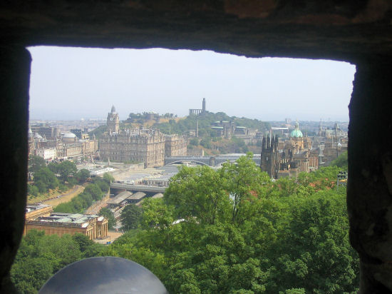 View over Edinburgh from Castle