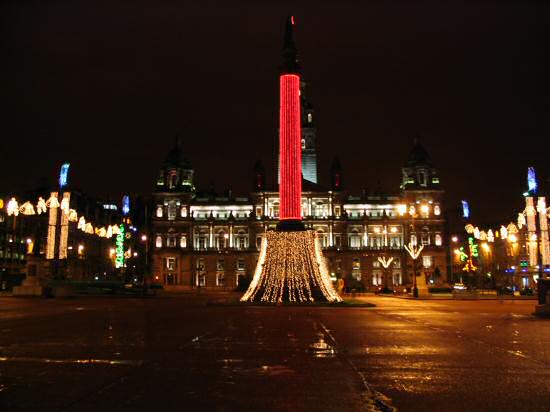 George Square in Glasgow at Christmas