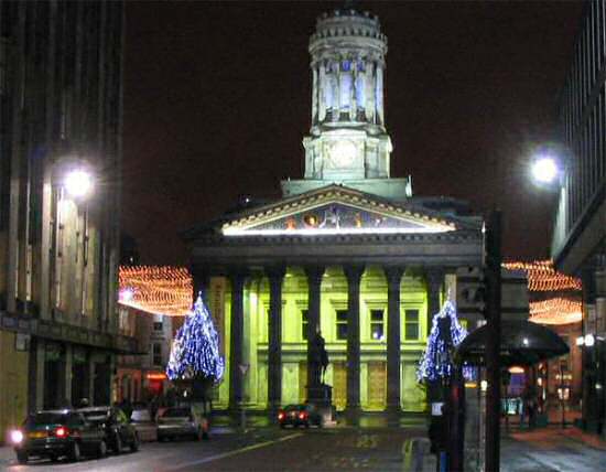 The Modern Art Gallery in Glasgow at Christmas