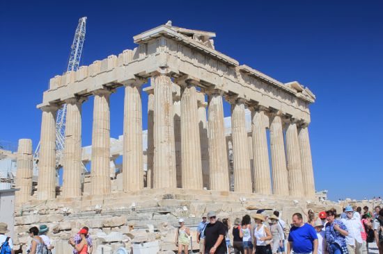 Picture of the  Back Side View Of Parthenon Under Maintenance - Acropolis, Athens, Greece