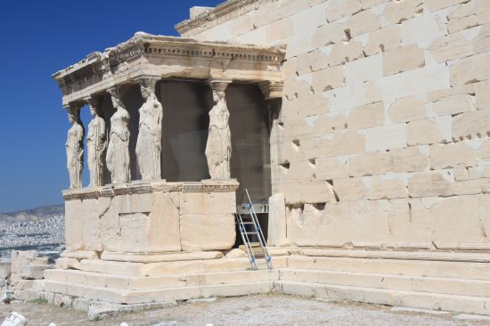 Picture of the  Closer View Of Porch Of The Caryatids - Acropolis, Athens, Greece