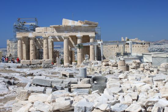 Picture of the  Entrance Way To The Propylaia Otherside - Acropolis, Athens, Greece