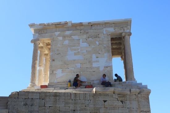 Picture of the  Temple Of Athena Nike Having Maintenace - Acropolis, Athens, Greece
