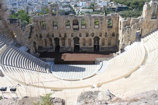 Picture of the  Theatre Of Herodes Atticus From The Beule Gate - Acropolis, Athens, Greece