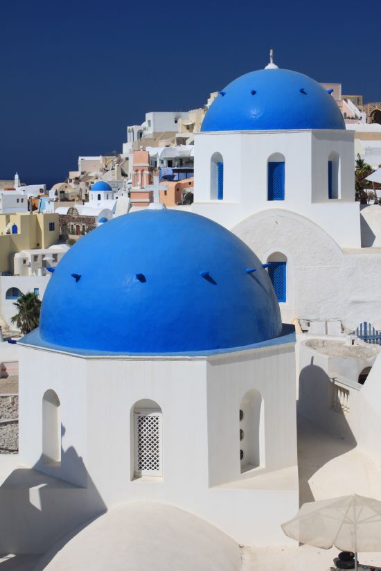 Picture of the  2 Blue Domes - Oia, Santorini, Greece
