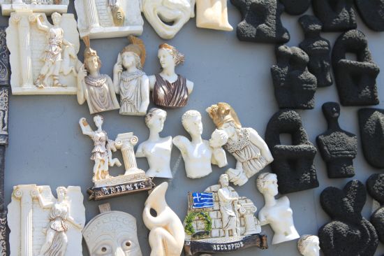 Picture of the  Greek Bust Fridge Magnets - Oia, Santorini, Greece