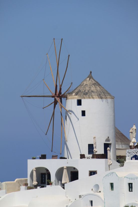 Picture of a Windmill Against Sky - Oia, Santorini, Greece