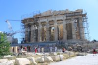  Front View Of Parthenon Under Maintenance