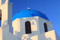   Blue Dome With Shadow Of Cross