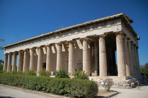 Picture of the View Inside Along The Pillars  of Temple Of Hephaestus - Athens, Greece