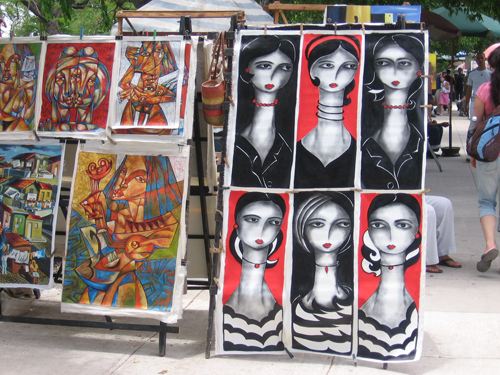 A picture of Cuba Tacon Art Market, Havana, Cuba..
