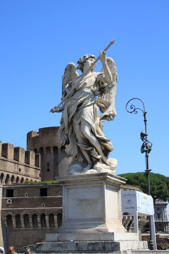   Ponte Sant Angelo Angel With Lance   - Rome, Italy