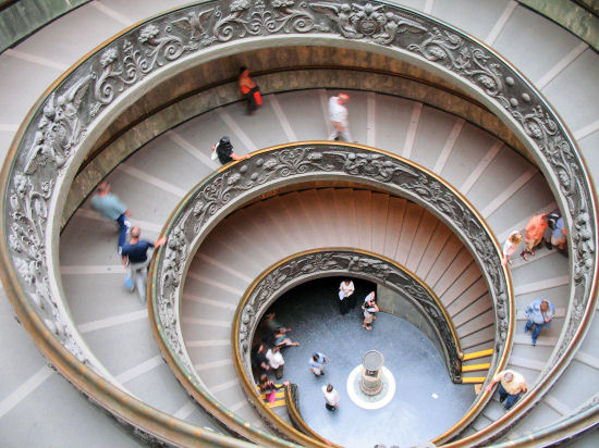 Staircase of the Vatican Museum, Rome 