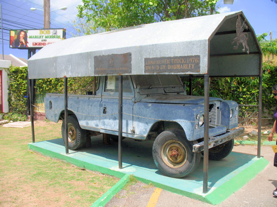 Picture of  The  Bob Marley Landrover in Kingston Jamaica  is shown on this page.