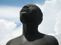  Redemption Song Monument Female Head Closeup at Emancipation Park, Kingston, Jamaica