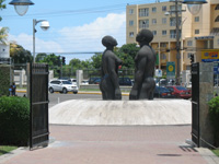  Redemption Song Monument In Gates at Emancipation Park, Kingston, Jamaica