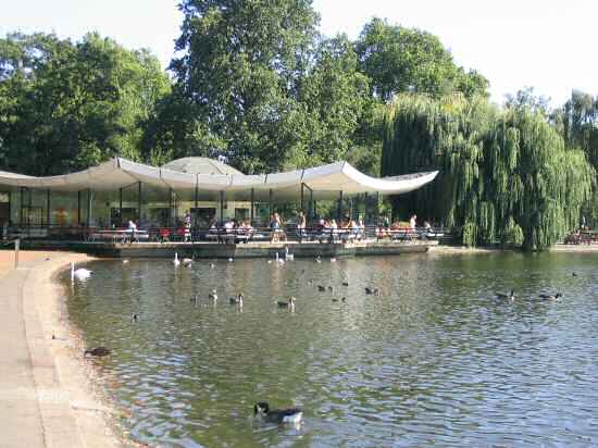 A picture of a restaurant at the Serpentine in Hyde Park.