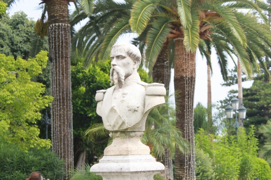  Bust Of Napoleon 3 In Monaco Casino Gardens, France