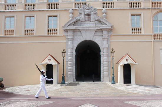   Monaco Palace Entrance And Soldier, France