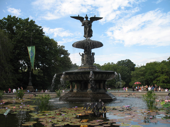 A View of Bethesda Fountain and Terrace, Central Park, New York, USA is shown on this page.