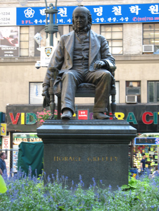 Picture of  The Greeley Square Statue, New York, USA is shown on this page.