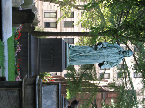 Picture of  The John Watts Statue at Trinity Church, New York, USA is shown on this page.