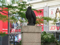 The Eagle Statue in Greeley Square, New York, USA