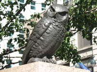 The Owl statue in Herald Square, New York, USA