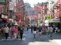 Street View of Little Italy, New York, USA
