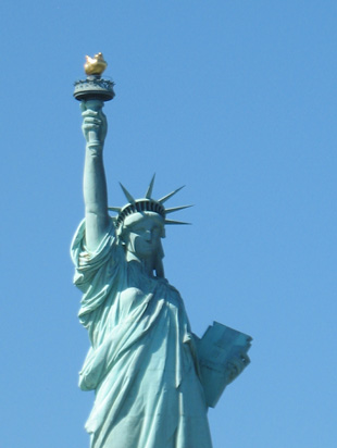 Picture of  The The top of The Statue of Liberty, New York, USA is shown on this page.