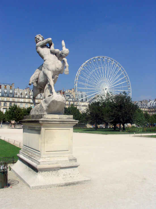 A picture of Ferris wheel near Musee du Louvre, Paris, France
