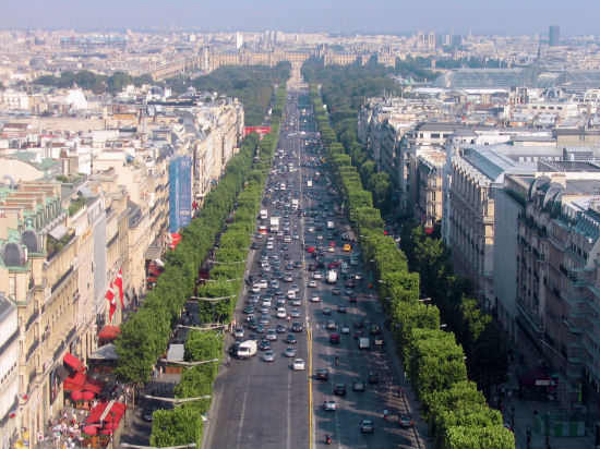 Picture from top of Arc de Triomphe.