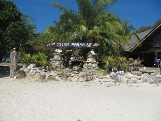 club paradise coron philippines resort sign picture