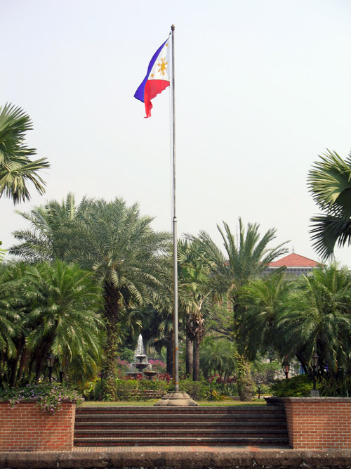 Picture of  The National Flag at Fort Santiago, Manila, The Philippines is shown on this page