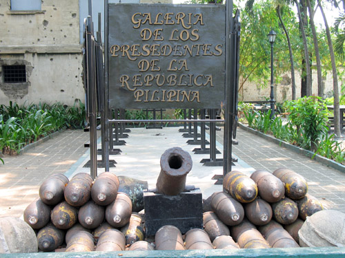 Picture of  The Cannon and Shells, Fort Santiago, Manila, The Philippines is shown on this page