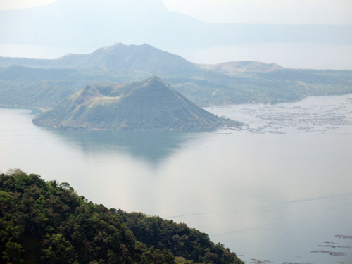 Picture of  a Mountain View of Lake Taal, The Philippines is shown on this page