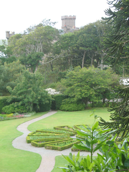view over dunvagan castle gardens scotland picture