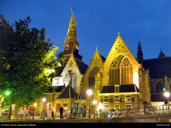 Free De Nieuwe Kerk, Amsterdam at night, Desktop Wallpaper