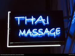 Free Thai Massage Sign, Red Light District, Amsterdam, Holland, Desktop Wallpaper