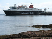 Caledonian Isles Ship leaving Brodick Pier