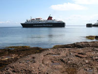 Caledonian Isles Ship leaving Brodick Pier