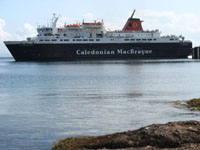 Caledonian Isles Ship leaving Brodick Pier